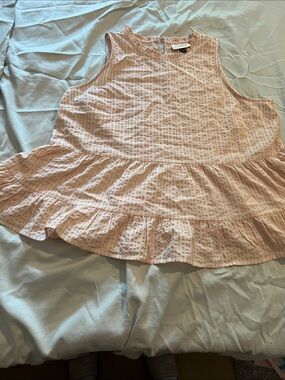 Universal Thread Peach Waffle Ruffle Hem Sleeveless Tunic